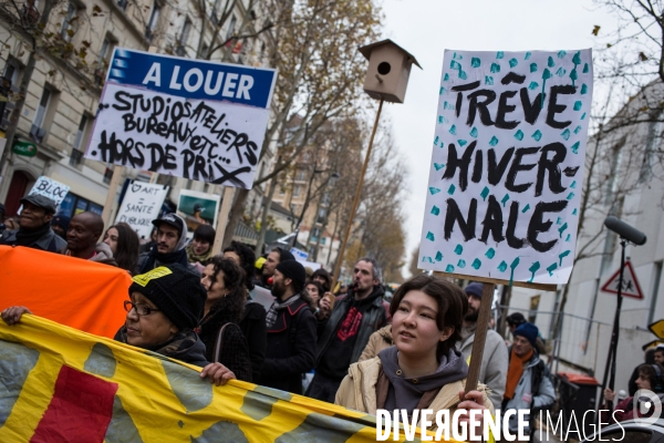 Manifestation contre l expulsion du  bloc , Paris