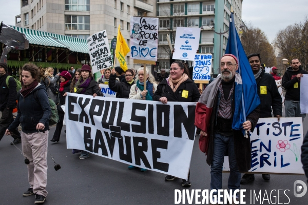 Manifestation contre l expulsion du  bloc , Paris