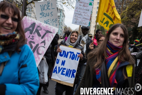 Manifestation contre l expulsion du  bloc , Paris