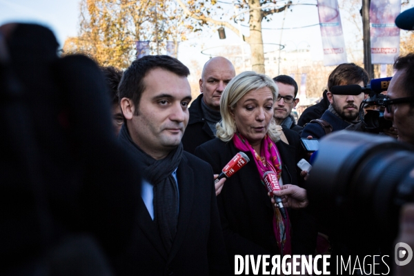 Marine Le Pen au marché de Noël, Paris