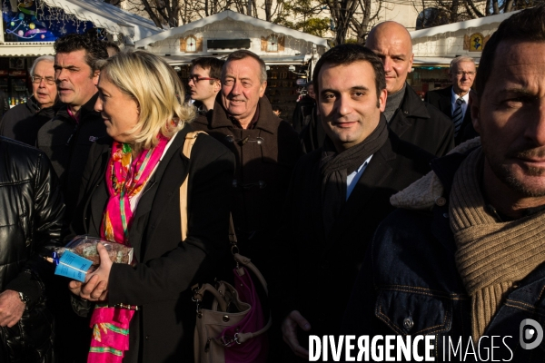 Marine Le Pen au marché de Noël, Paris