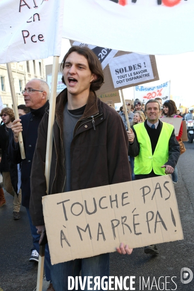 Education - manif classe prepa