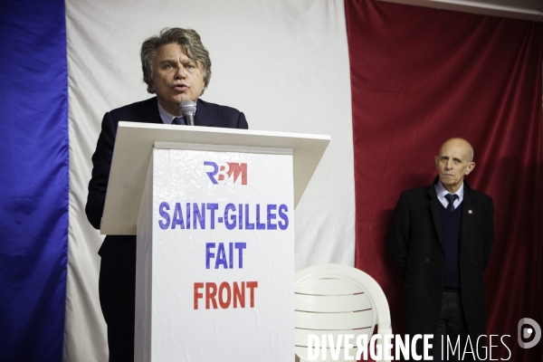 MUNICIPALES 2014.Gilbert COLLARD, RBM-FN à St Gilles dans le Gard.