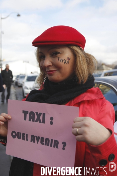 Manifestation des Taxis contre les VTC