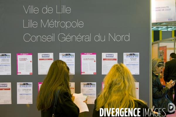 Emploi illustration.Salon de l emploi public.