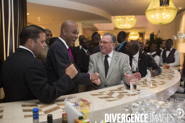 Inauguraton d un hotel de luxe a petion-ville, quartier huppe de la capitale haitienne.