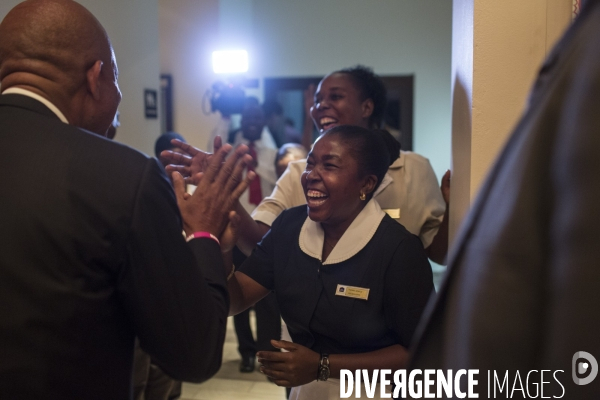 Inauguraton d un hotel de luxe a petion-ville, quartier huppe de la capitale haitienne.