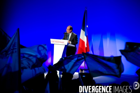Francois Hollande: meeting à Aulnay-sous-Bois, 07/04/2012