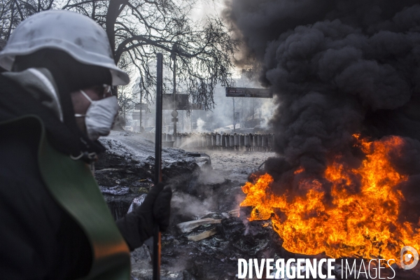 Mouvement de contestation pro-europeen en ukraine: occupation de la place de l independance a kiev par les opposants au president ianoukovitch.