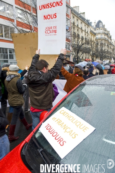 Jour de colère   la manifestation.Catholique et francais toujours