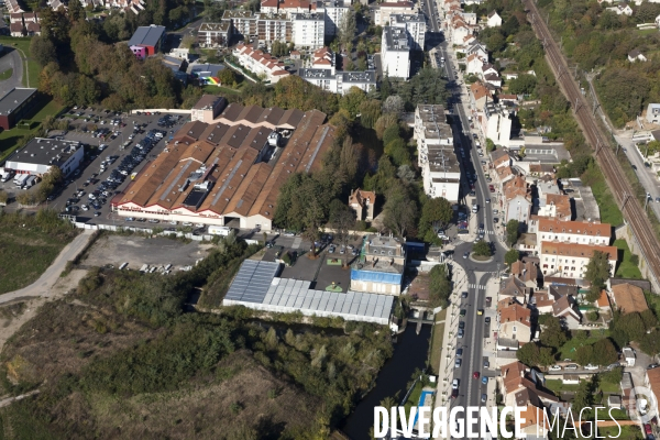 Vue aerienne de Corbeil-Essonnes