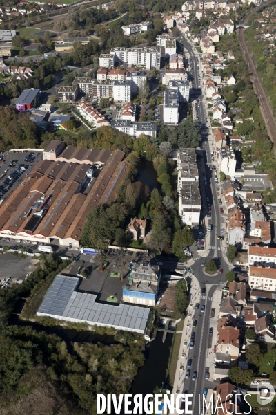 Vue aerienne de Corbeil-Essonnes