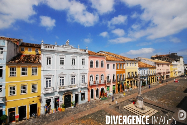 Salvador de BAHIA , quartier du PELOURINHO