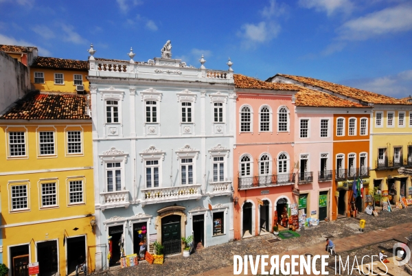 Salvador de BAHIA , quartier du PELOURINHO