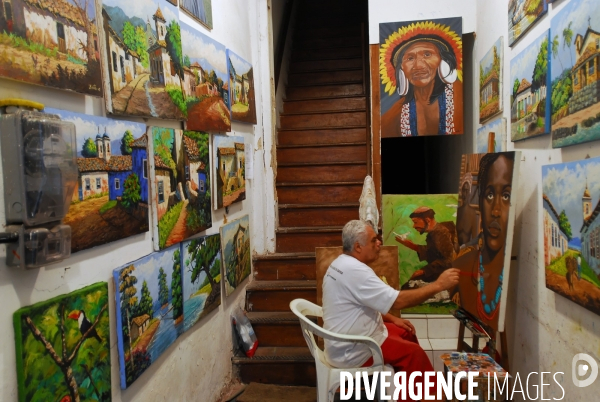 Salvador de BAHIA , quartier du PELOURINHO