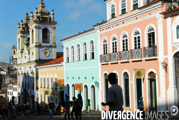 Salvador de BAHIA , quartier du PELOURINHO