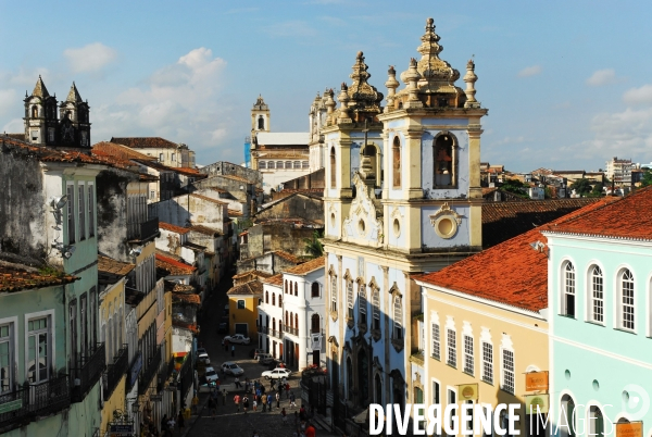 Salvador de BAHIA , quartier du PELOURINHO