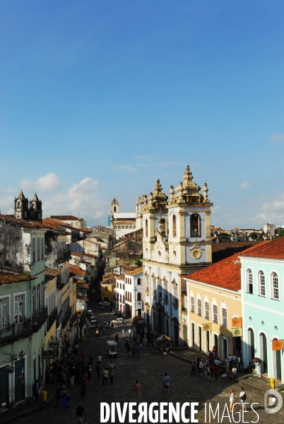 Salvador de BAHIA , quartier du PELOURINHO