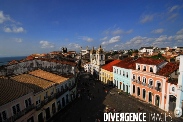 Salvador de BAHIA , quartier du PELOURINHO