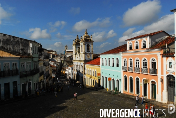 Salvador de BAHIA , quartier du PELOURINHO