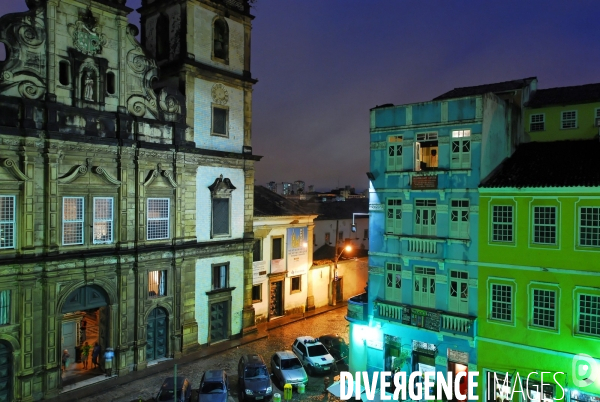 Salvador de BAHIA , quartier du PELOURINHO