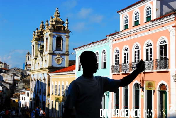 Salvador de BAHIA , quartier du PELOURINHO