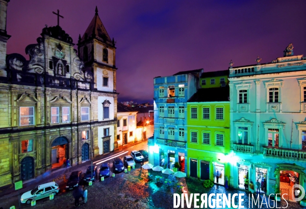 Salvador de BAHIA , quartier du PELOURINHO