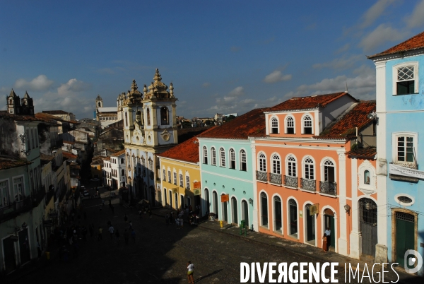 Salvador de BAHIA , quartier du PELOURINHO