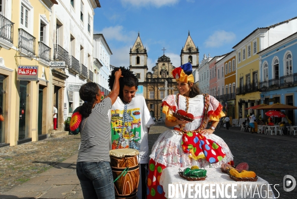 Salvador de BAHIA , quartier du PELOURINHO