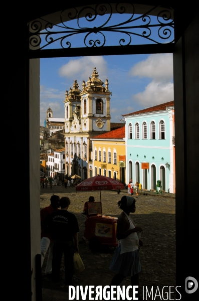 Salvador de BAHIA , quartier du PELOURINHO