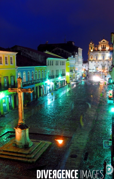 Salvador de BAHIA , quartier du PELOURINHO