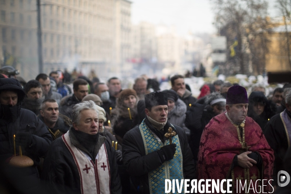 Mouvement de contestation pro-europeen en ukraine et contre la corruption du gouvernement.