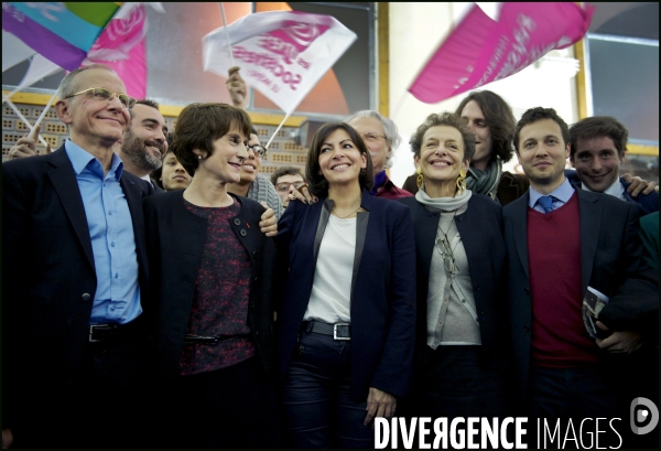 Meeting d Anne Hidalgo et Marie-Christine Lemardeley