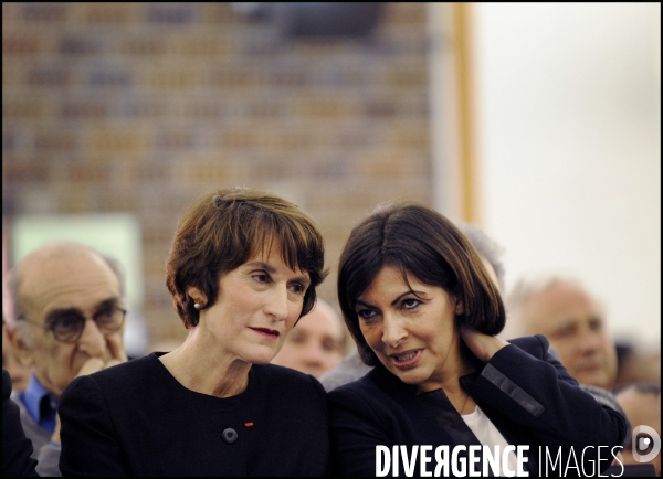 Meeting d Anne Hidalgo et Marie-Christine Lemardeley