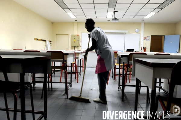 Collège Romain-Rolland à Clichy-sous-Bois.