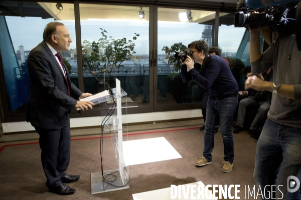 Conférence de presse de Pierre GATTAZ, le président du MEDEF.