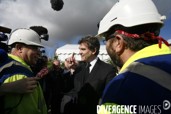 Arnaud MONTEBOURG visite le site des Carrières souterraines de Gypse du Massif de Montmorency