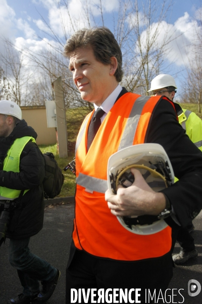 Arnaud MONTEBOURG visite le site des Carrières souterraines de Gypse du Massif de Montmorency