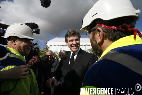 Arnaud MONTEBOURG visite le site des Carrières souterraines de Gypse du Massif de Montmorency