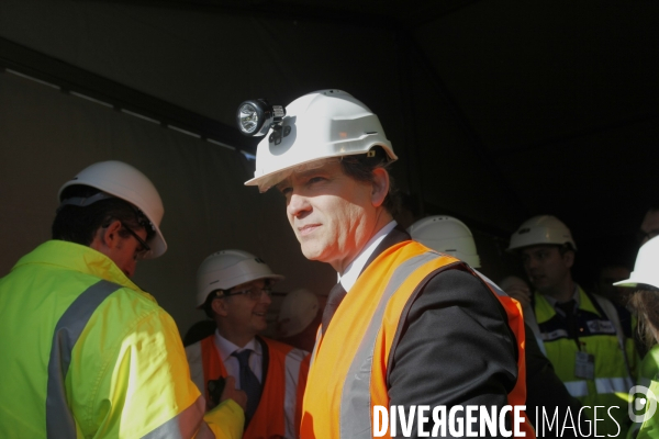 Arnaud MONTEBOURG visite le site des Carrières souterraines de Gypse du Massif de Montmorency