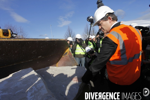 Arnaud MONTEBOURG visite le site des Carrières souterraines de Gypse du Massif de Montmorency