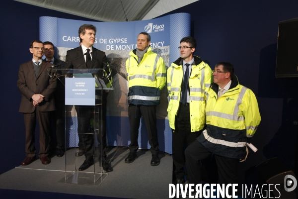 Arnaud MONTEBOURG visite le site des Carrières souterraines de Gypse du Massif de Montmorency