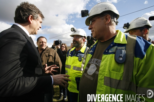 Arnaud MONTEBOURG visite le site des Carrières souterraines de Gypse du Massif de Montmorency