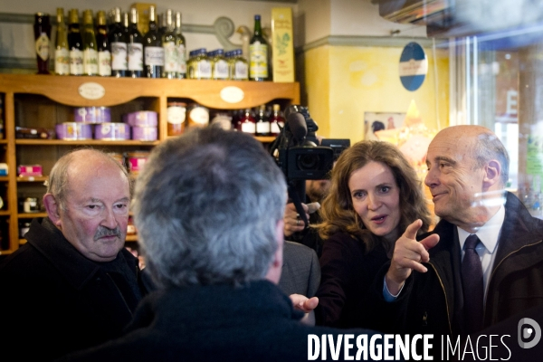 Nathalie Kosciusko-Morizet (NKM) en campagne dans le 18ème arrondissement de la capitale, soutenue par Alain Juppé et Pierre-Yves Bournazel