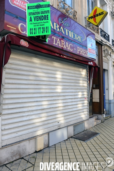 Illustration Février 2014.Cafe,tabac, presse a ceder. Commerce a ceder.sur un des boulevards de la ville