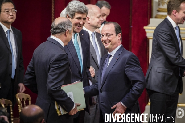 John KERRY à l Elysée le 5 mars 2014