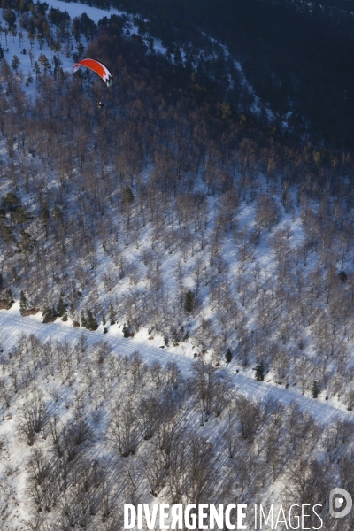 Vue aerienne du Mont Ventoux