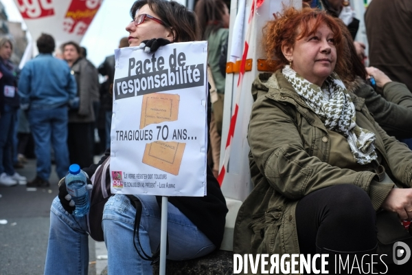 Manifestation contre le pacte de responsabilité, Paris