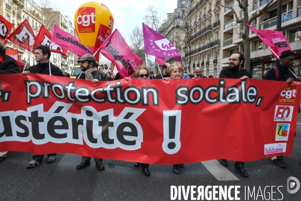 Manifestation contre le pacte de responsabilité, Paris