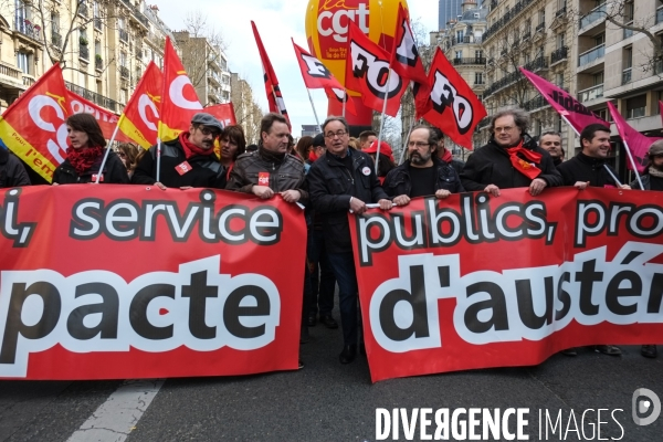 Manifestation contre le pacte de responsabilité, Paris